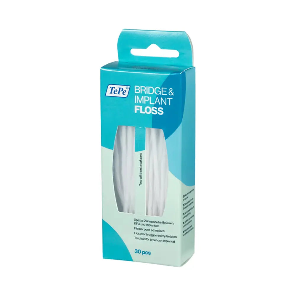 TePe Fil dentaire Bridge & Implant 30 Pièces
