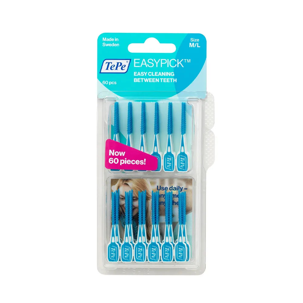 TePe EasyPick 60 Pièces Taille M/L - Bleu
