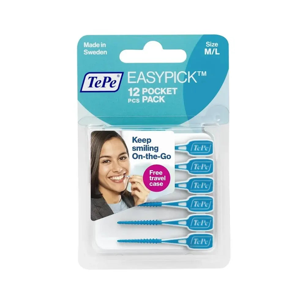 TePe EasyPick 12 Pièces Taille M/L - Bleu