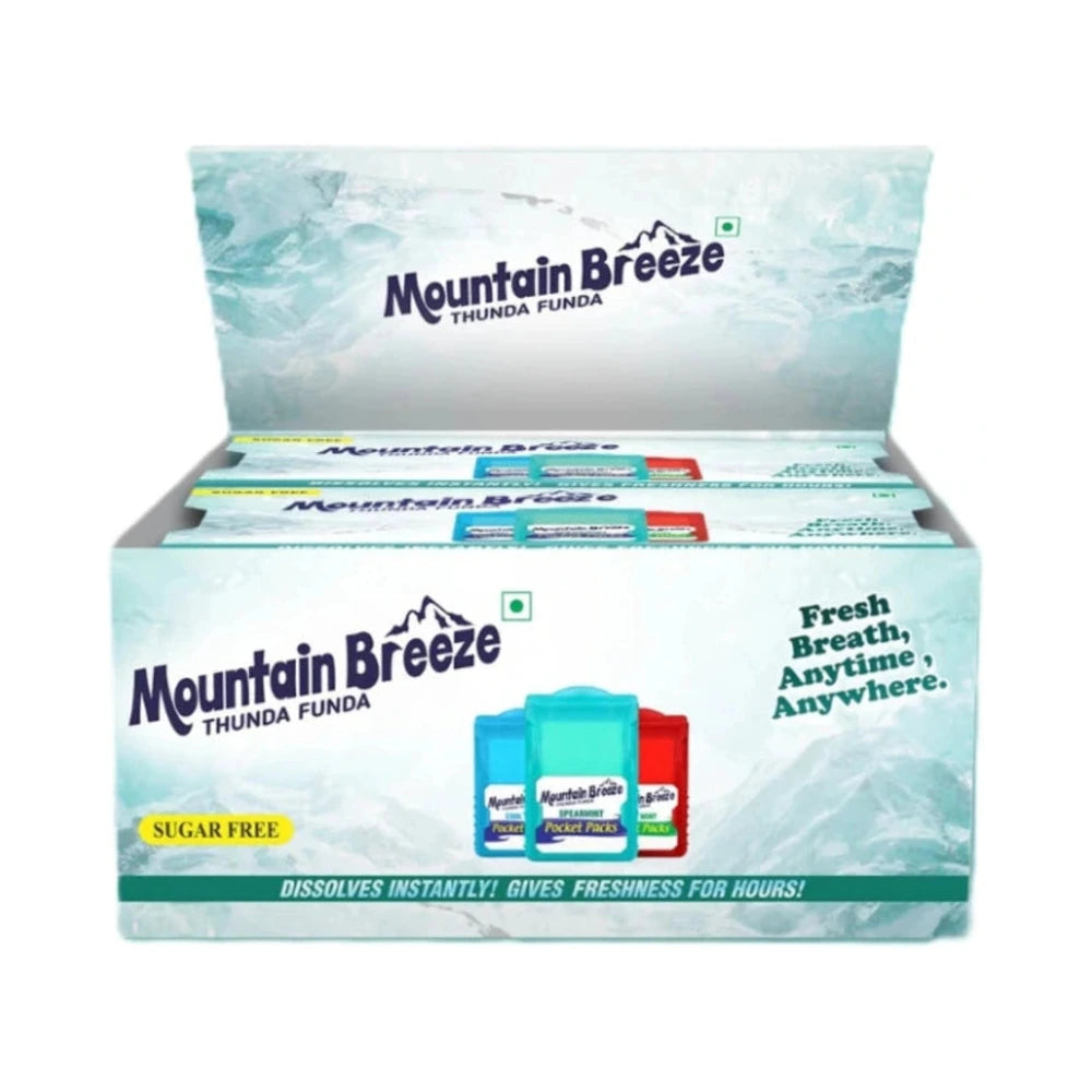 Mountain Breeze Coolmint – étui de 24 strips haleine fraîche