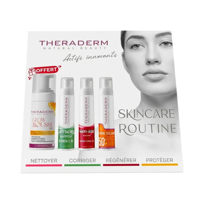 Theraderm Anti Tache+Anti Age+Ecran Solaire+Mousse Nettoyent Pack