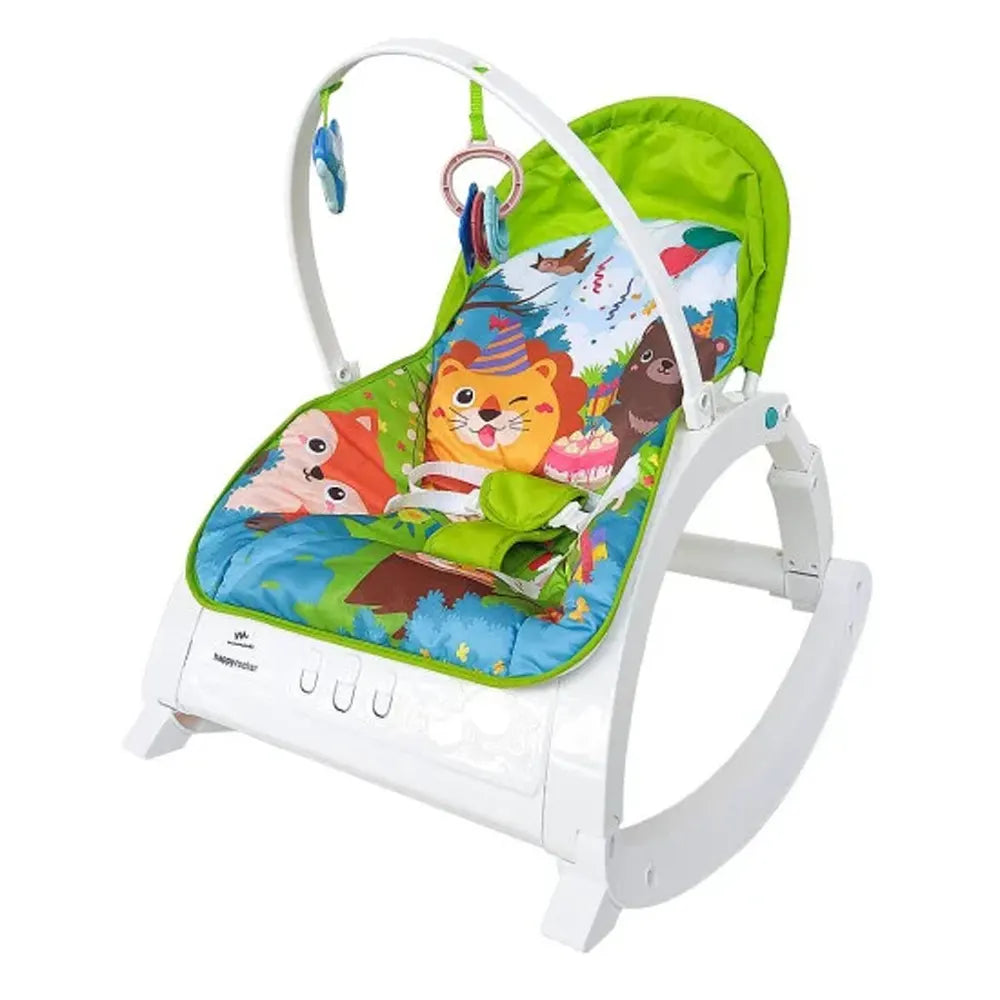Vibrating and Foldable Musical Bouncers -Green
