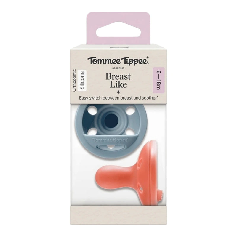 Tommee Tippee Breast-like Pacifiers 6-18 Months Girl Pack of 2