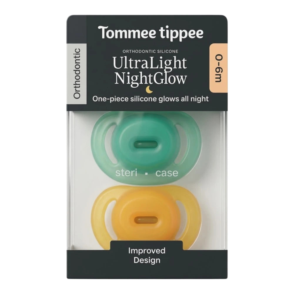 Tommee Tippee lot de 2 sucettes Night Glow 0-6 mois