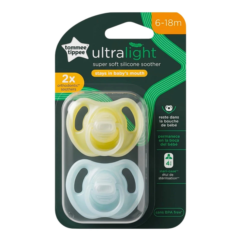 Tommee Tippee Pack of 2 Ultra Light Soothers 6-18 Months Girl