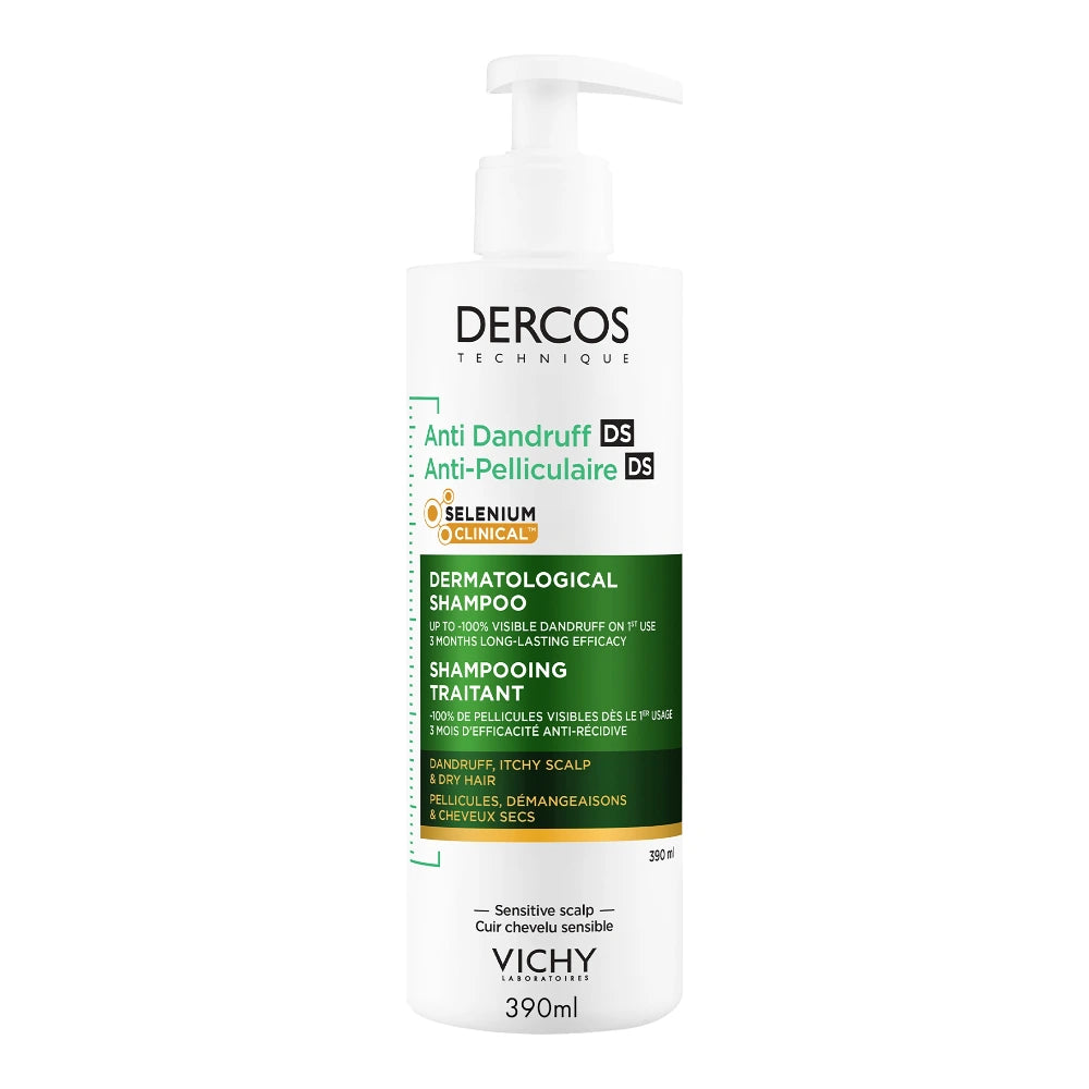 Vichy Dercos Shampoing Anti-Pelliculaire DS Cheveux Secs 390 ml