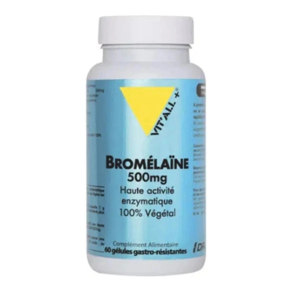 Vit'All+ Bromélaïne 500 mg 60 gélules – flacon du complément alimentaire