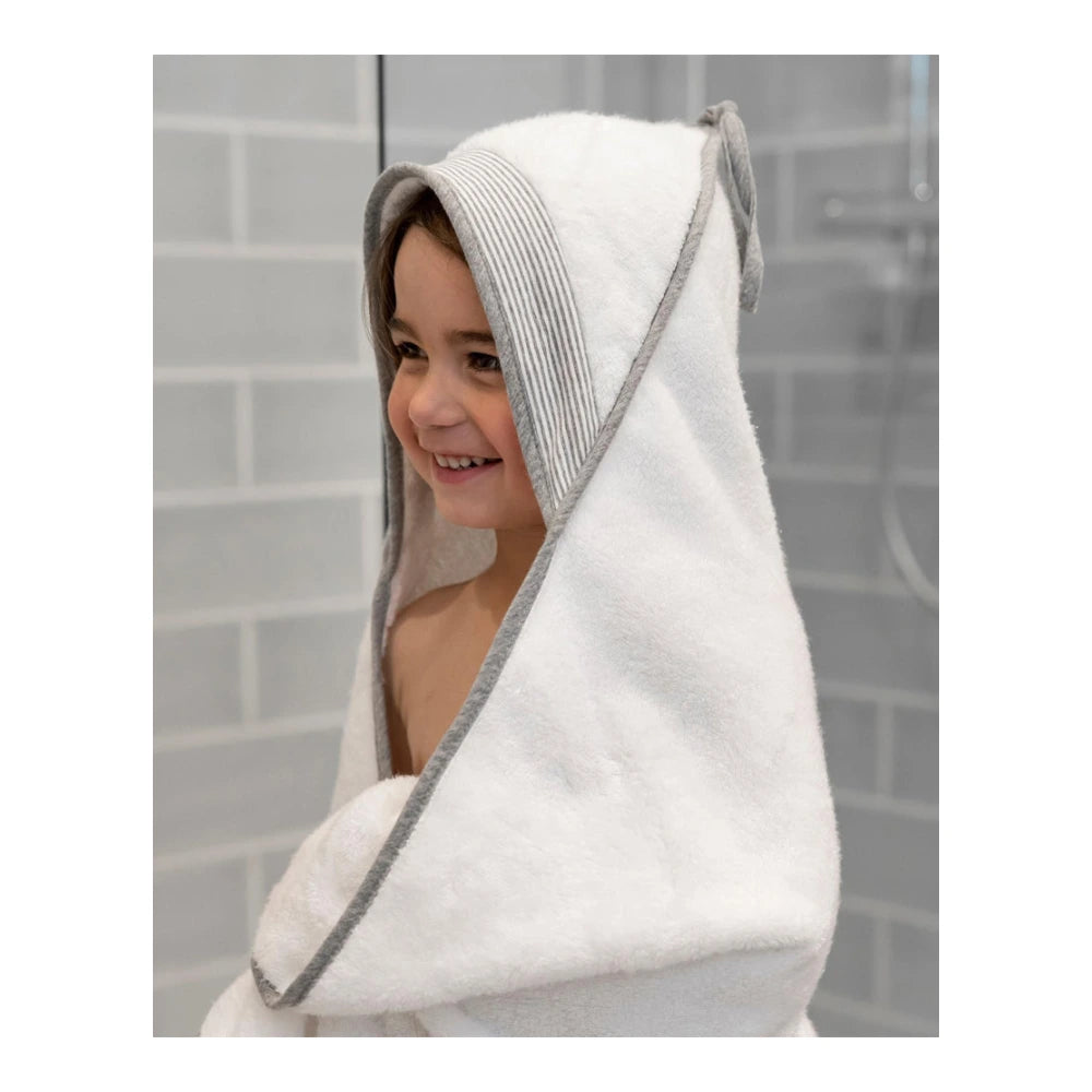 Cape De Bain XL Avec Anneau De Dentition Dry'n Play Doomoo - Blanc