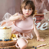 YUMMY Silicone Bib with Pocket 4M+ - Sky Blue