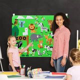 Tapiz Mural Educativo de Fieltro - Tema Zoo
