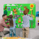 Tapiz Mural Educativo de Fieltro - Tema Zoo