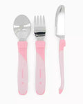 Twistshake Set de Couverts en Acier Inoxydable 12M+ - Rose