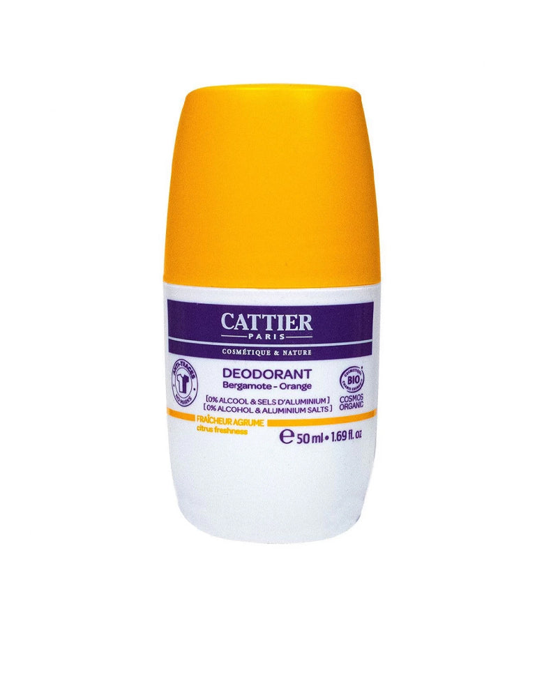 Cattier Déodorant Fraîcheur Agrume Bergamote & Orange - 50ml
